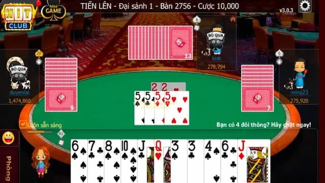 Ưu điểm nổi bật của tiến lên Hitclub cực đỉnh